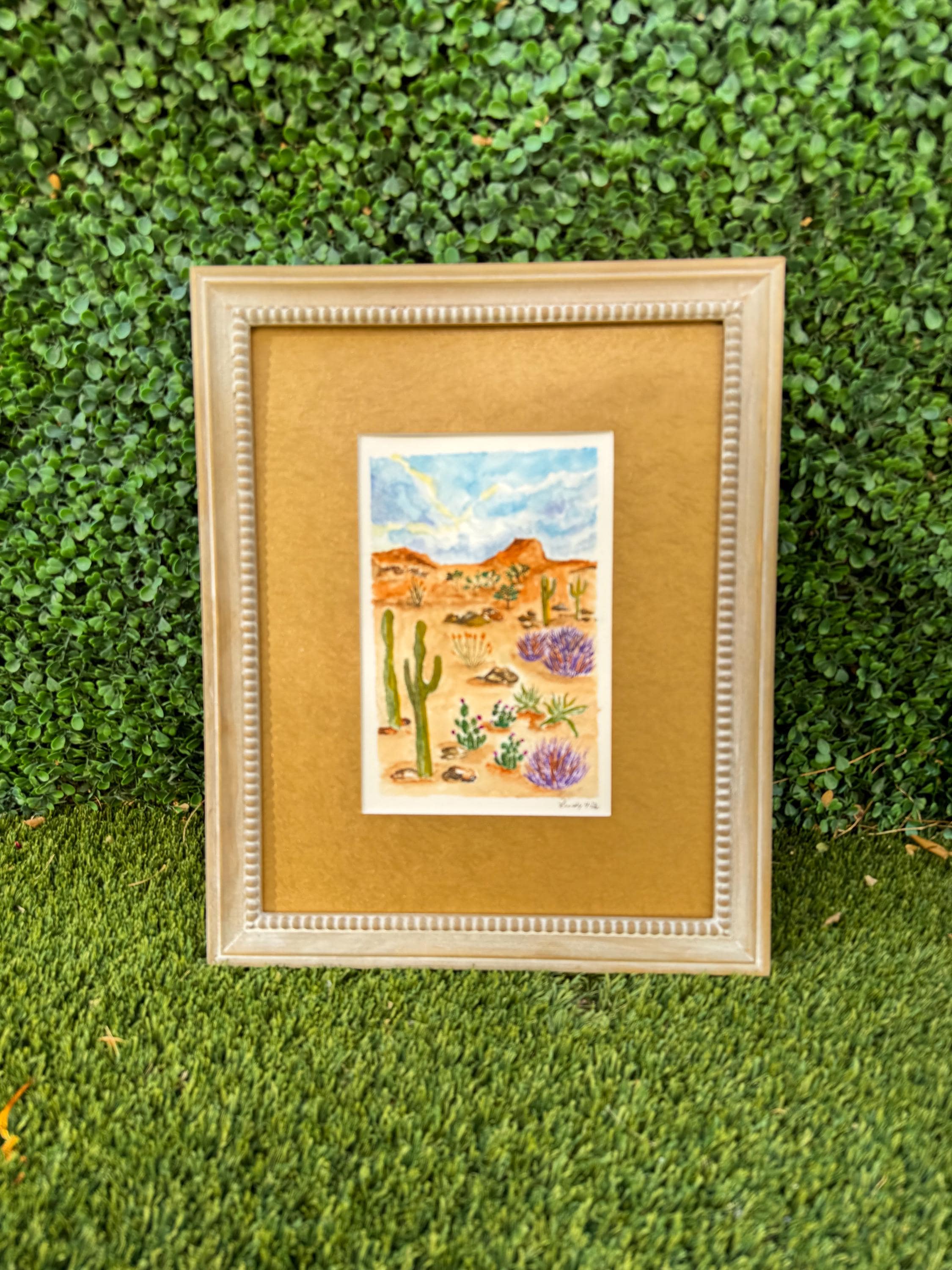 Original Watercolor Painted Desert