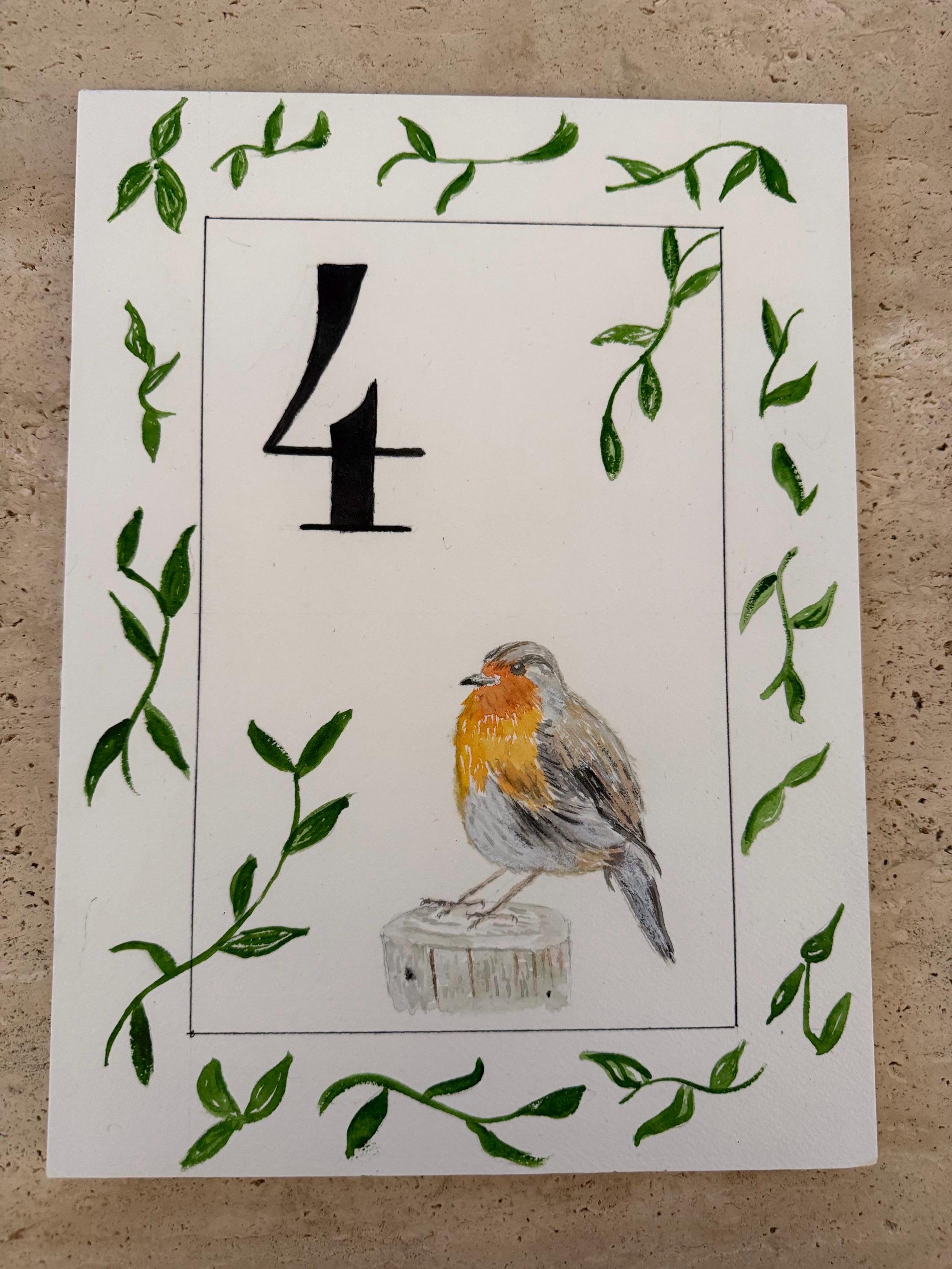 Set of 12 custom watercolor baby milestone cards. One per month.