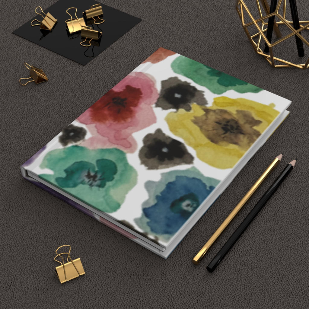 Floral Hardcover Journal - Vibrant Watercolor Design, Gift for Writers, Sketchbook, Daily Planner, Floral Notebook