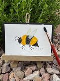 Original watercolor bumble bee