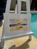 On the Beach, original watercolor