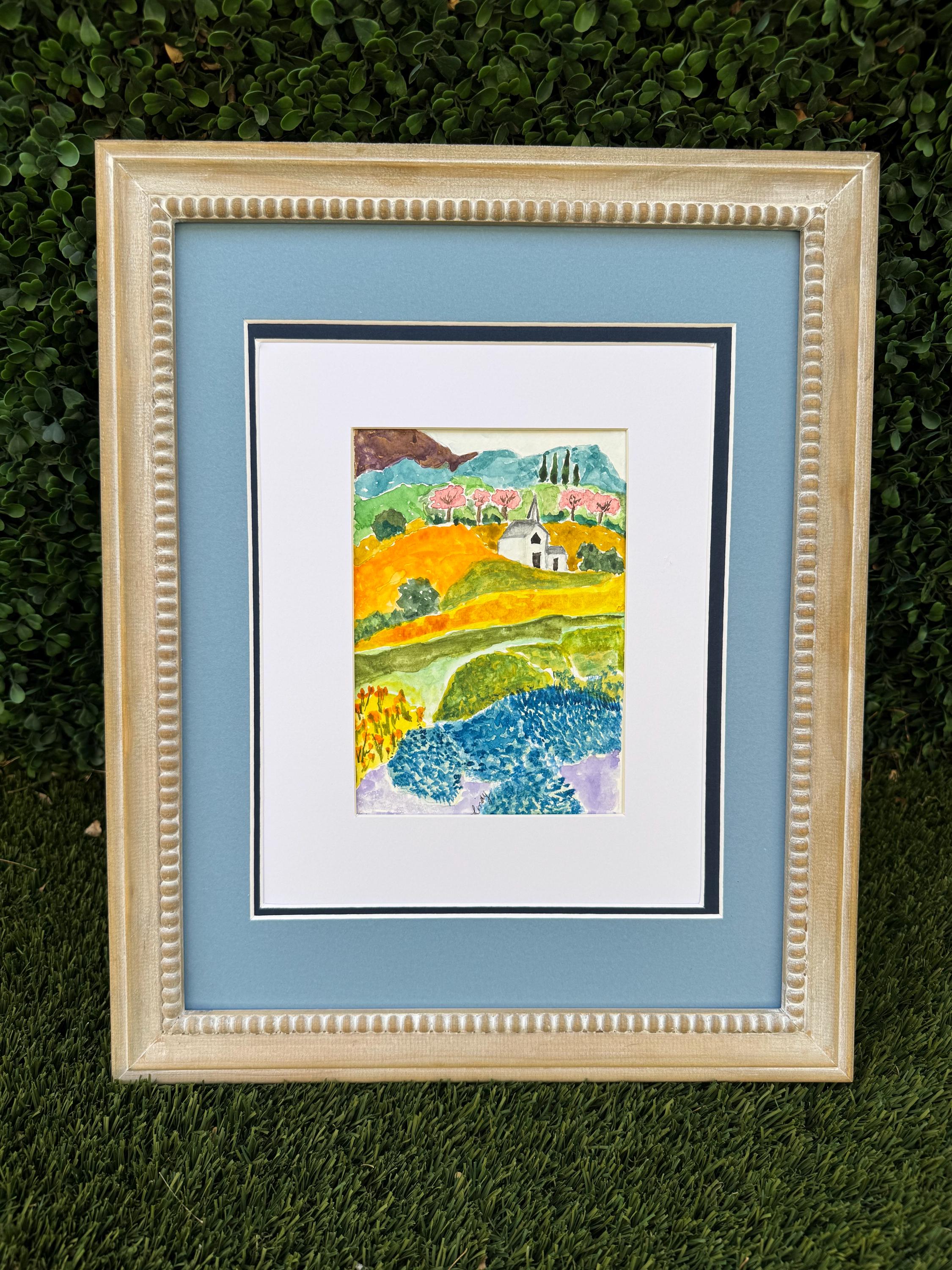 Original Watercolor: Little Country Church