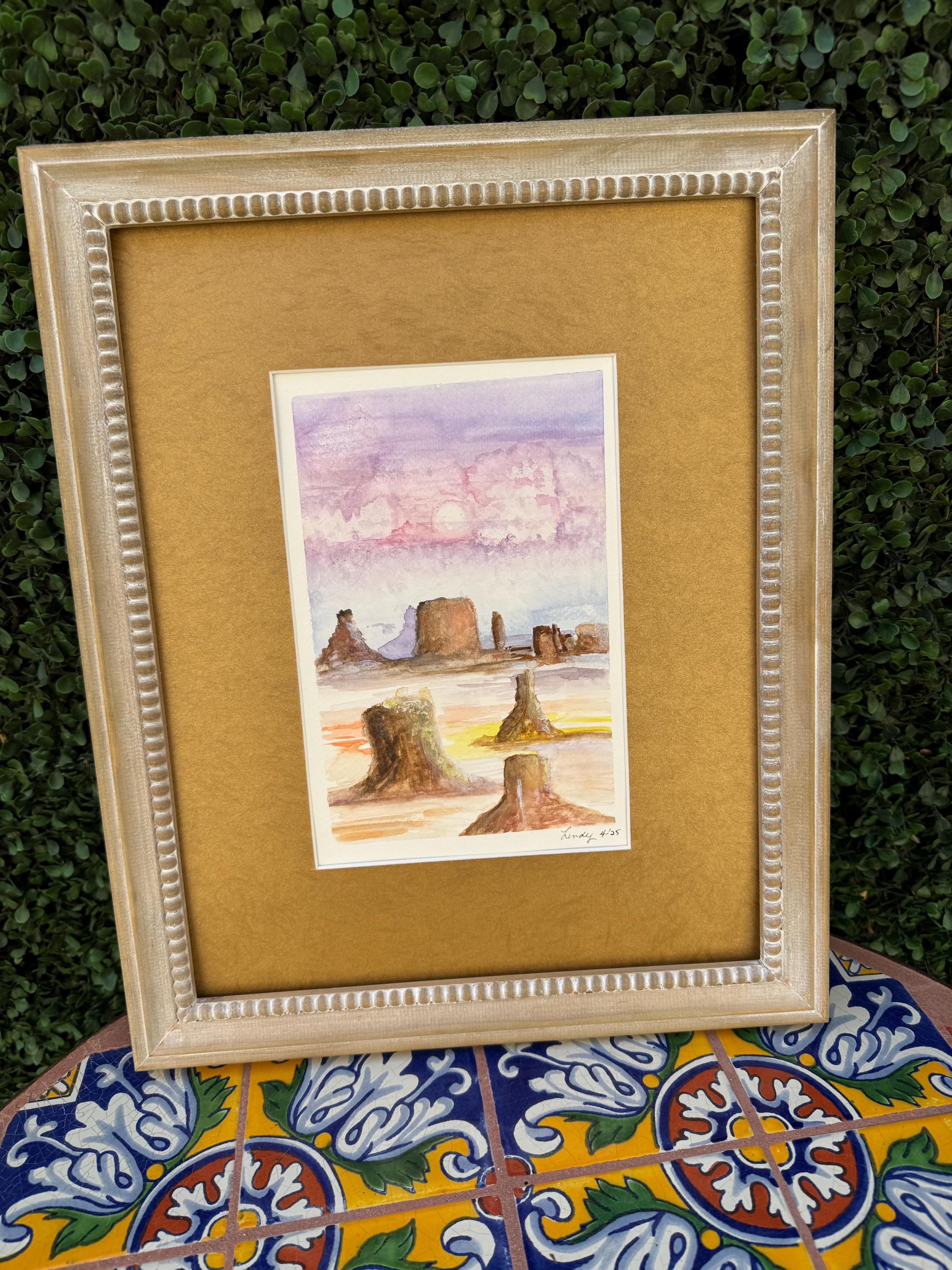 Abstract Monument Valley watercolor.