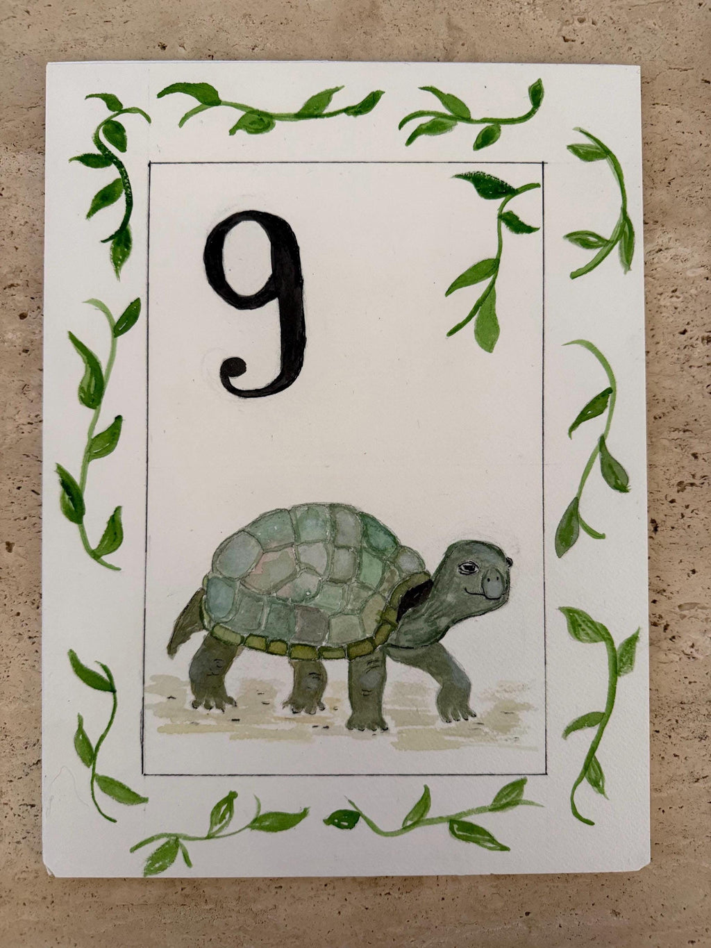 Set of 12 custom watercolor baby milestone cards. One per month.