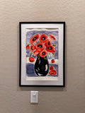 Poppies! Large orignal water color unframed.