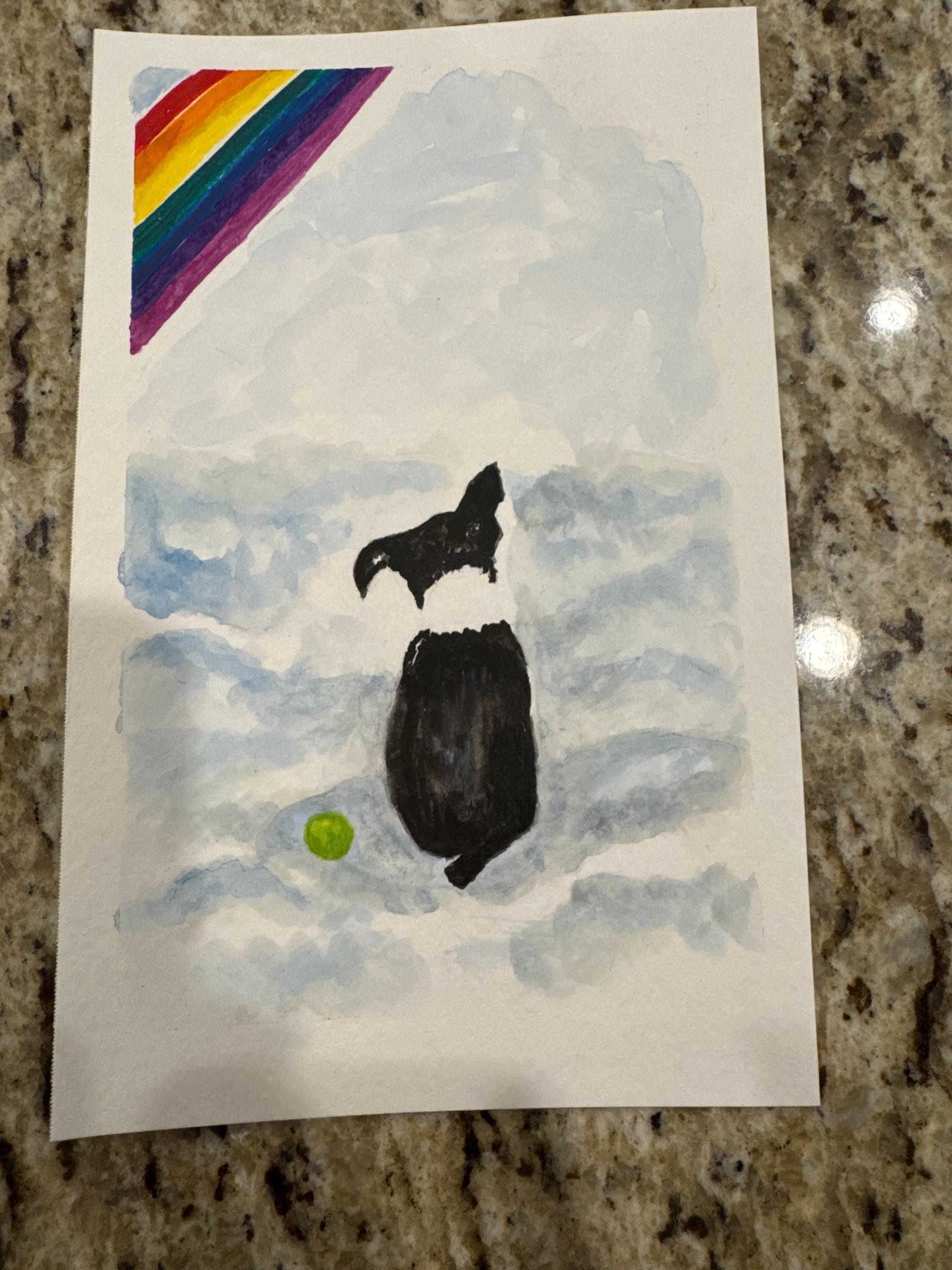 Waiting for Dad to join me Over the Rainbow Bridge