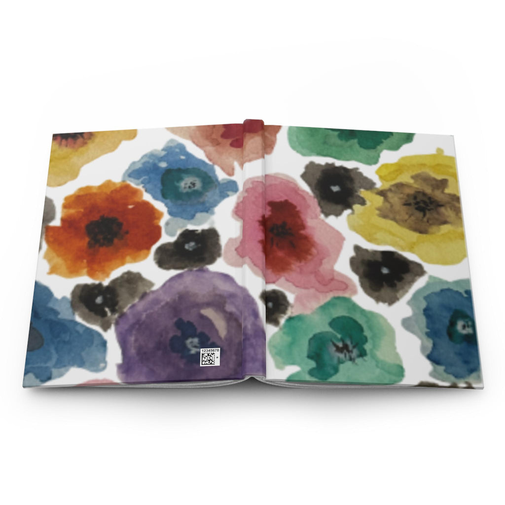 Floral Hardcover Journal - Vibrant Watercolor Design, Gift for Writers, Sketchbook, Daily Planner, Floral Notebook