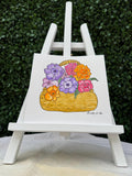 Basket of colorful flowers