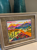 Donkey in the bright desert watercolor
