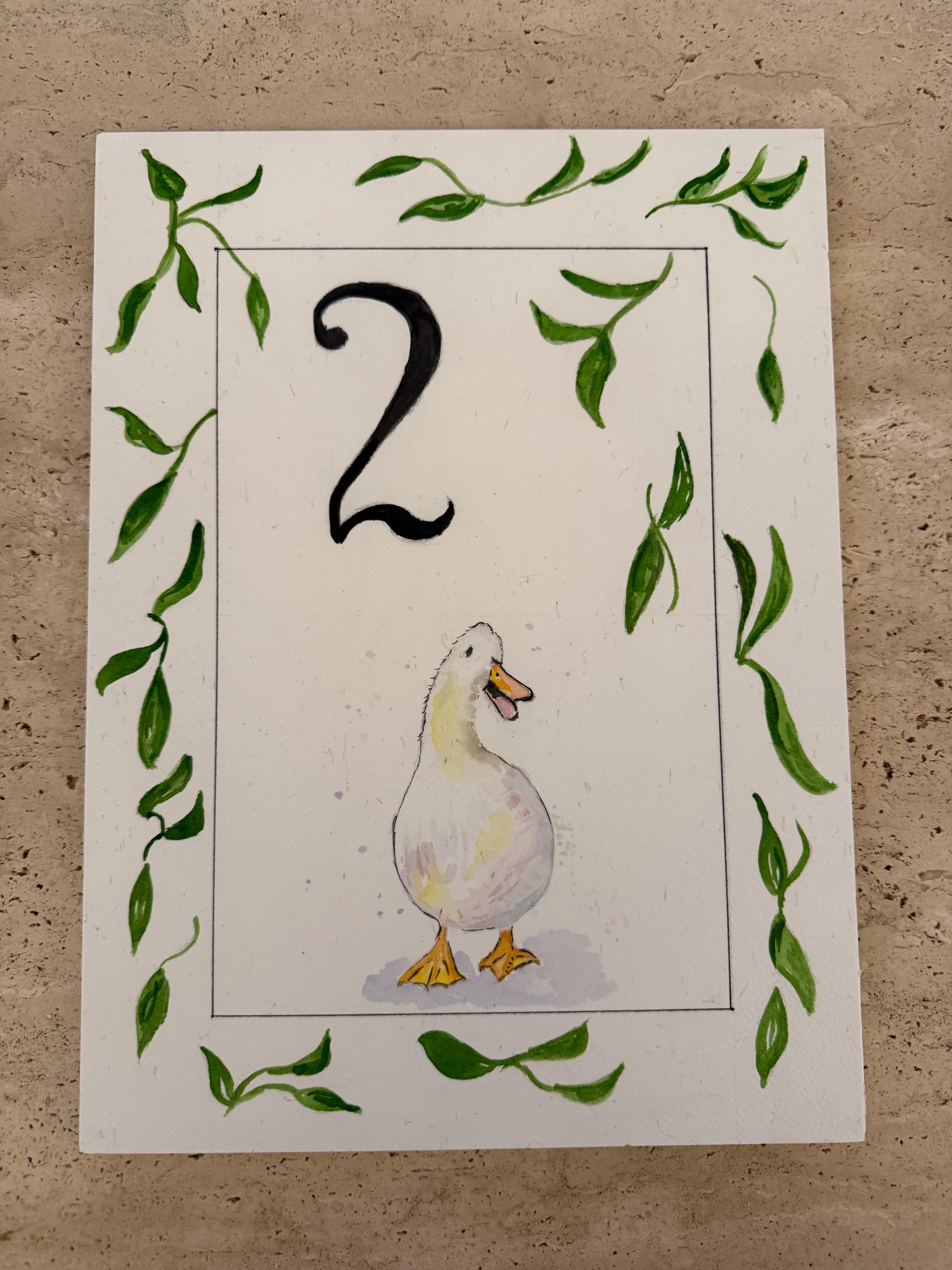 Set of 12 custom watercolor baby milestone cards. One per month.
