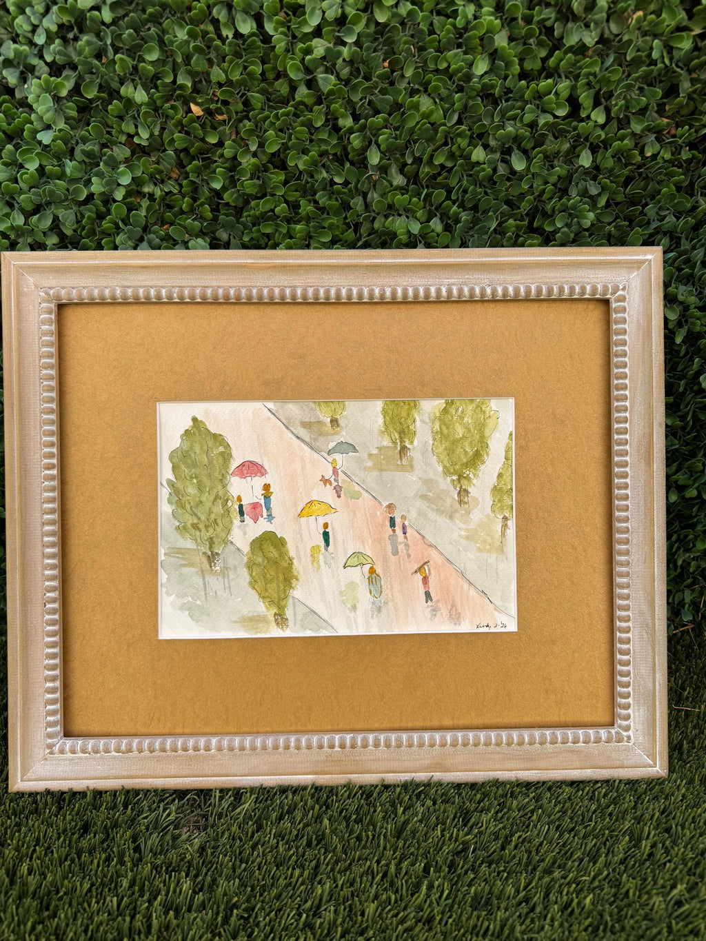 I love a rainy day watercolor