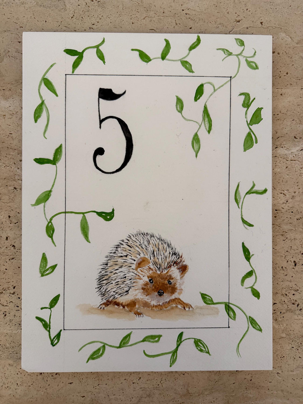Set of 12 custom watercolor baby milestone cards. One per month.