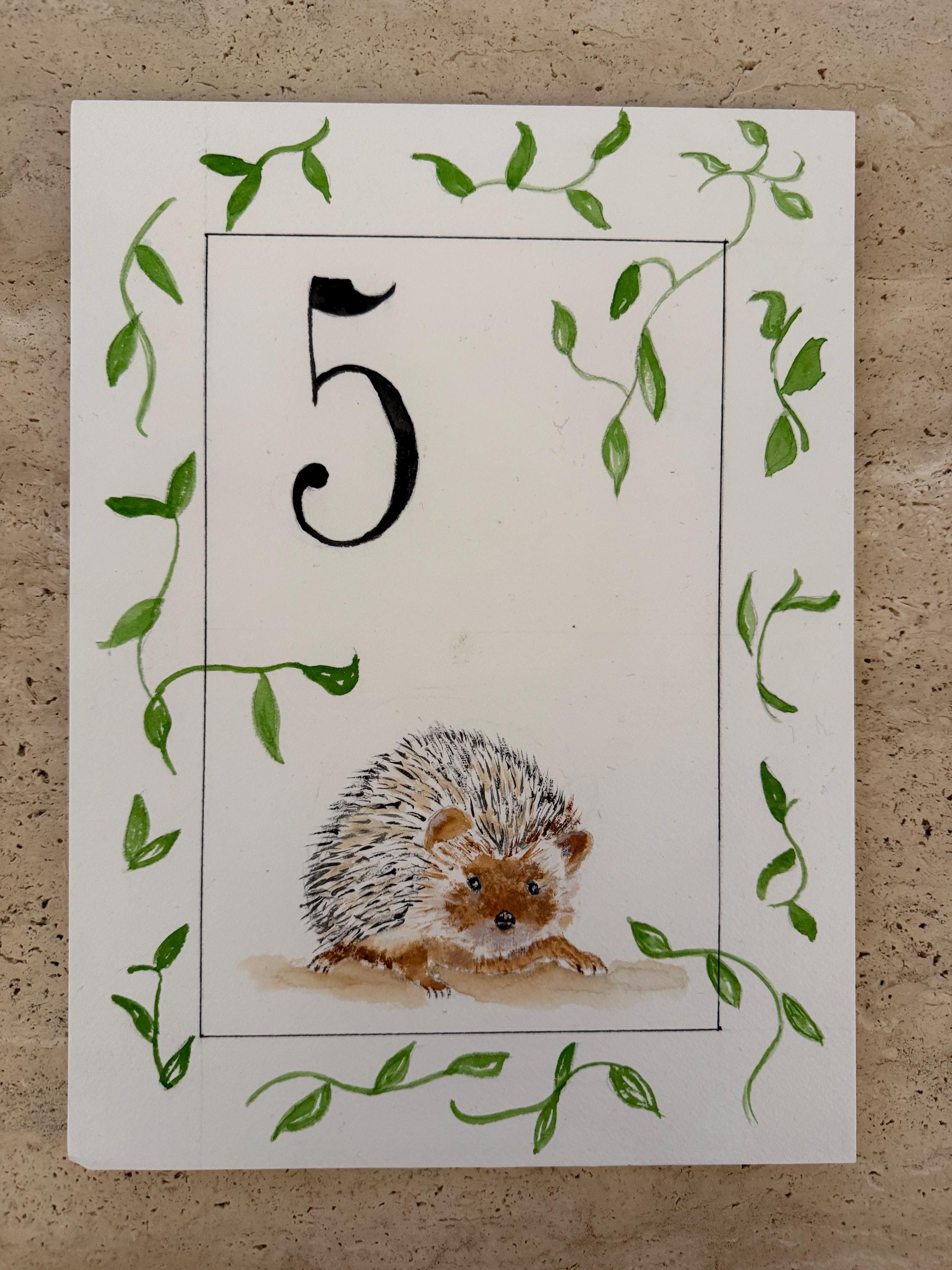 Set of 12 custom watercolor baby milestone cards. One per month.
