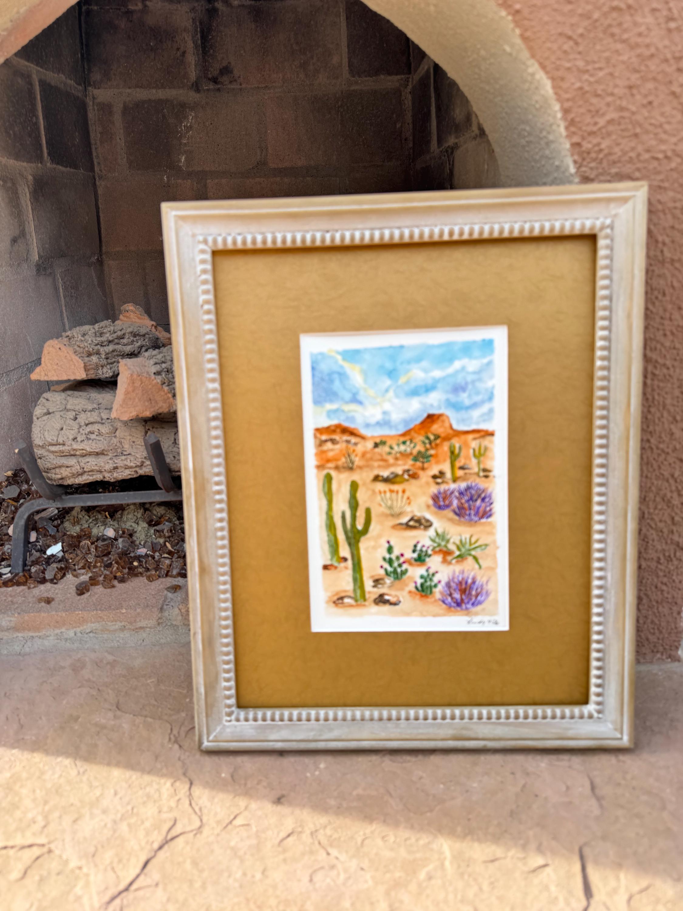 Original Watercolor Painted Desert