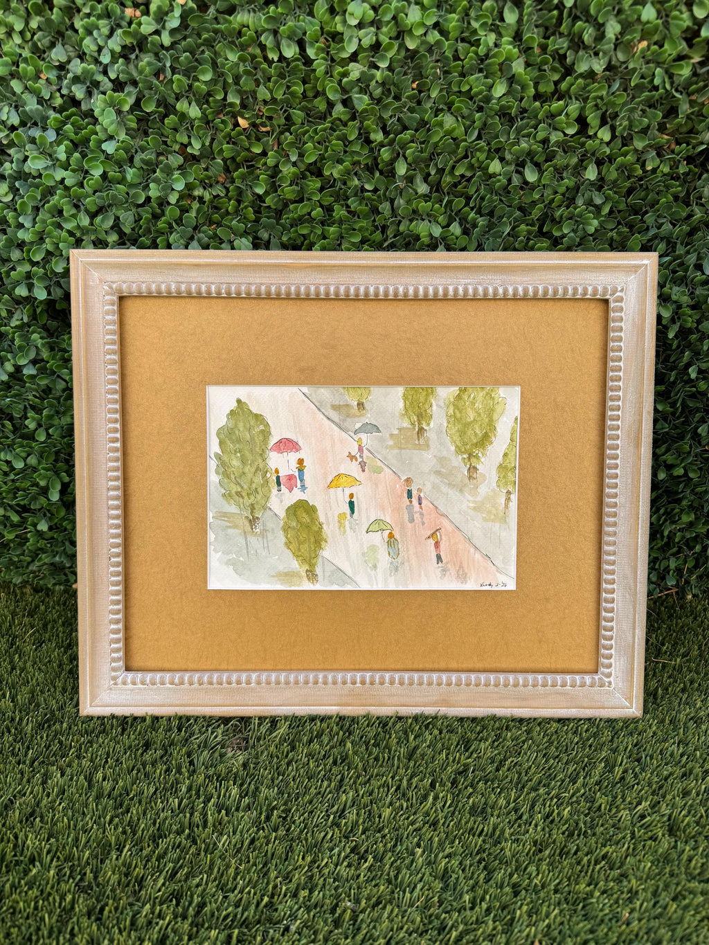 I love a rainy day watercolor