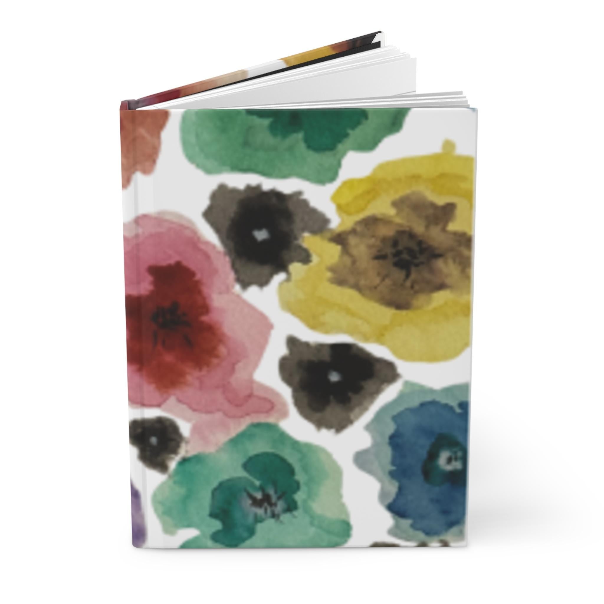 Floral Hardcover Journal - Vibrant Watercolor Design, Gift for Writers, Sketchbook, Daily Planner, Floral Notebook